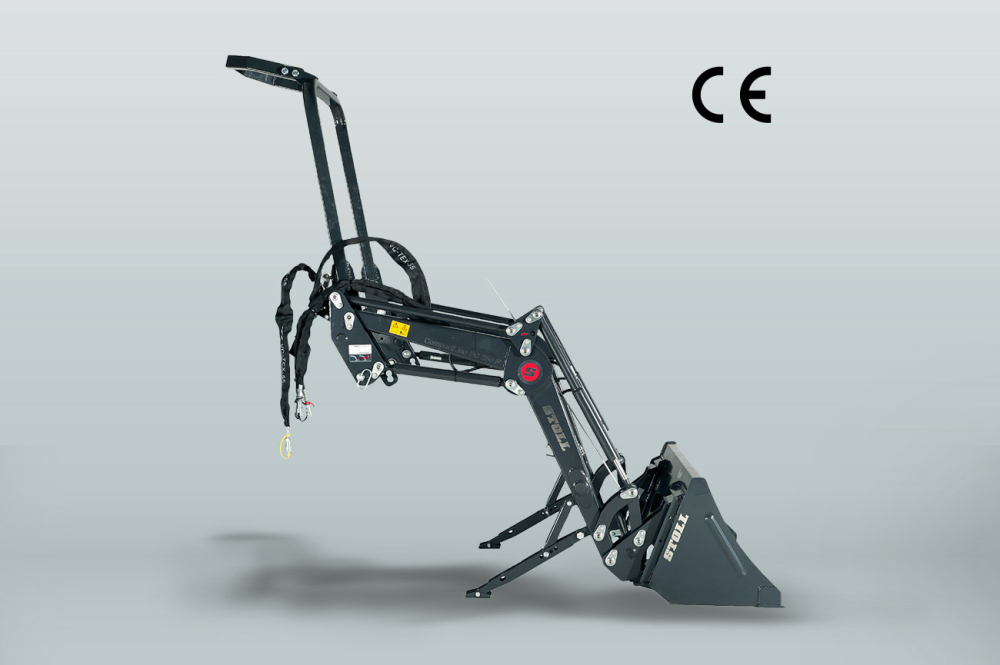Frontlader Stoll FC150P - inkl. Parallenführung und Schaufel 122 cm SkidSteer-Schnellwechsler und OPG