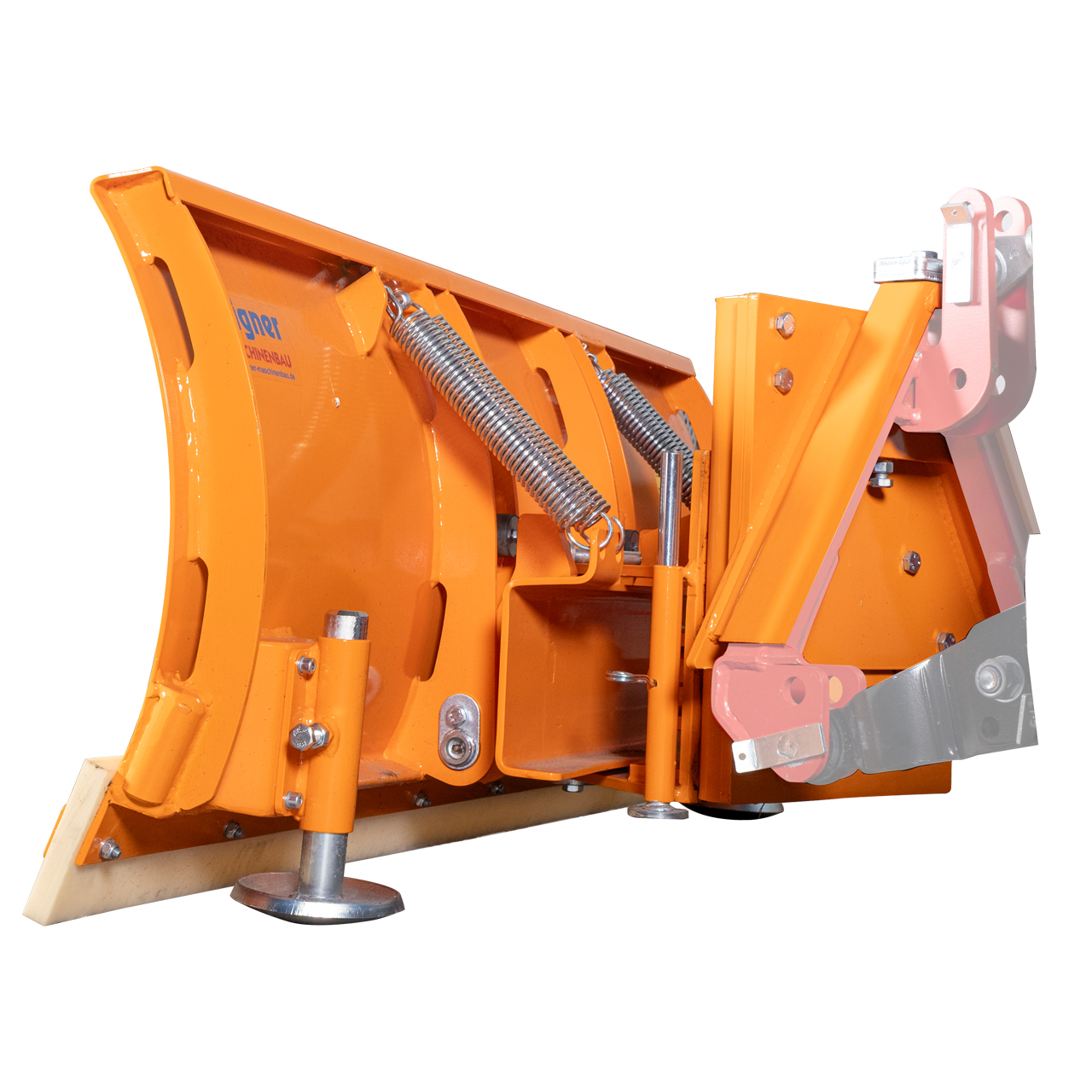 Schneeschild AB 150/128 cm, PE-Schürfleiste, Gleitkufen, Kat.- Kommunal, hydraulisch schwenkbar